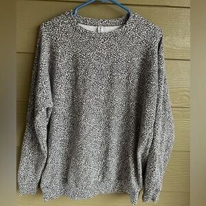 Cute, Warm & Cozy Athleta Leopard Sweatshirt Small